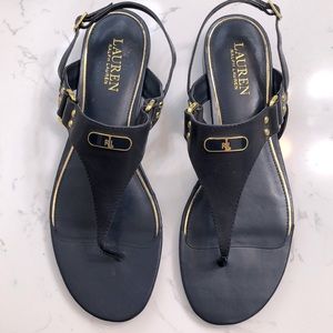 Ralph Lauren Sandals Valinda Navy Blue